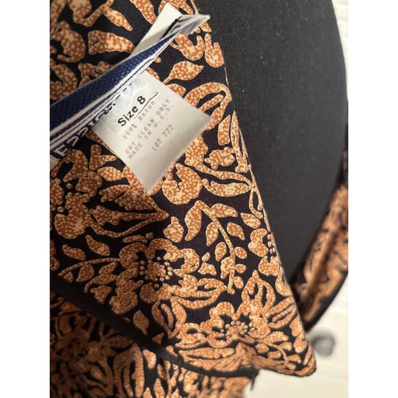 JESSICA HOWARD VINTAGE Tie Wrap Drape Midi Dress W Front Slit - Picture 6 of 9